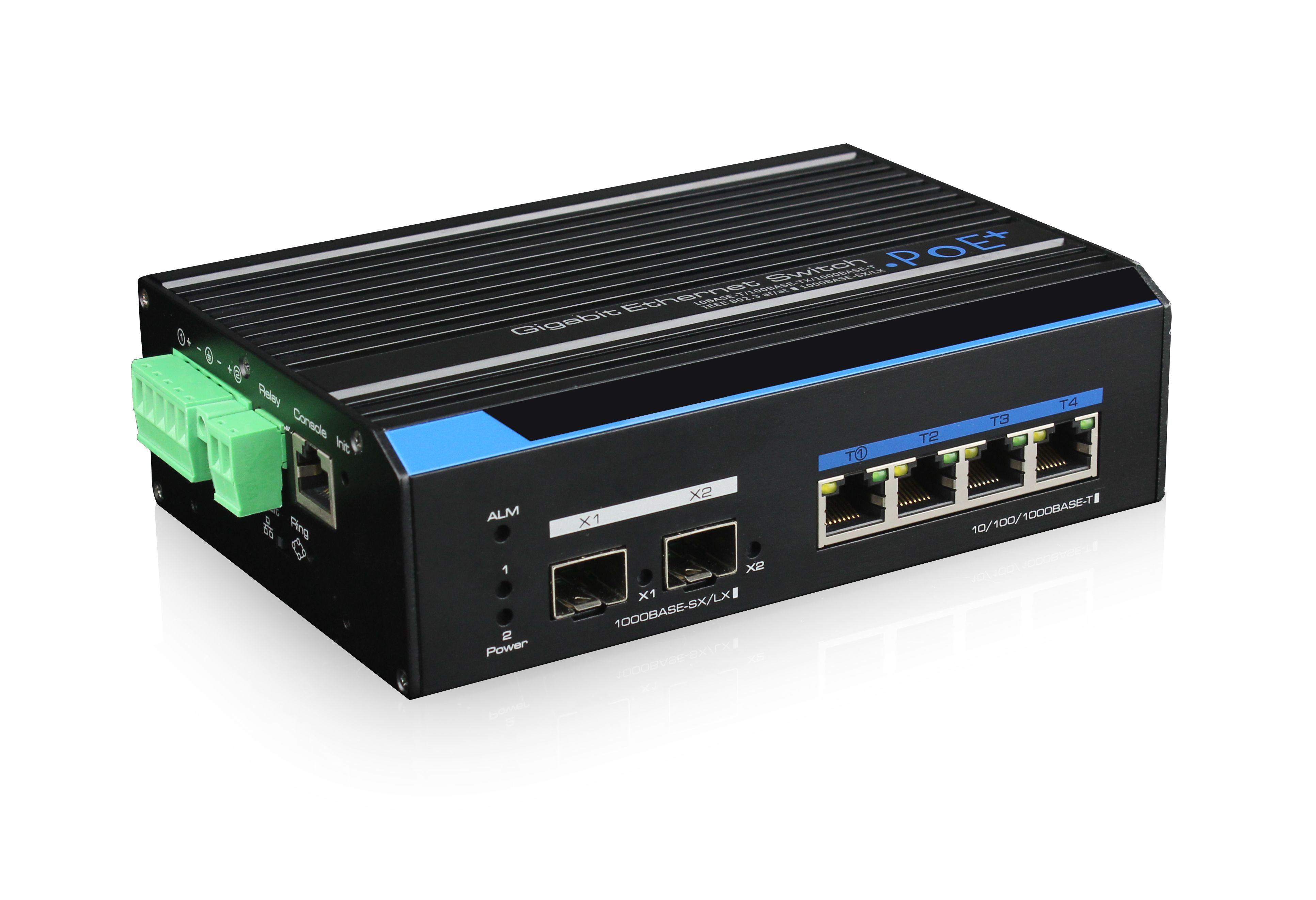 4 ports industrial poe switch